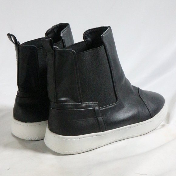 LFL by LUST FOR LIFE Black Vegan Leather Slip On Sneaker Boots Sz 10 - Picture 6 of 12